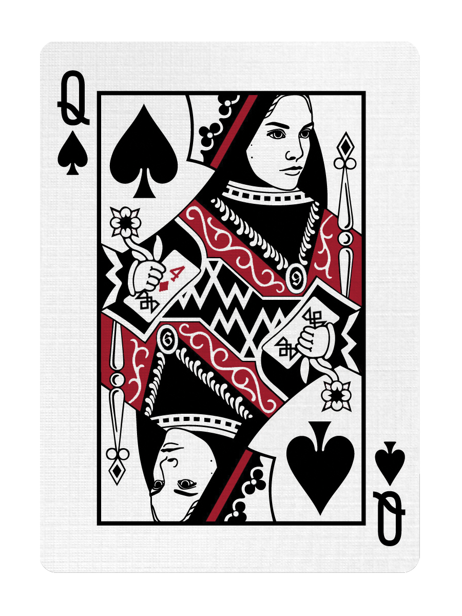 QUEEN of DIAMONDS - CUSTOM COURT CARD playing cards — view 4