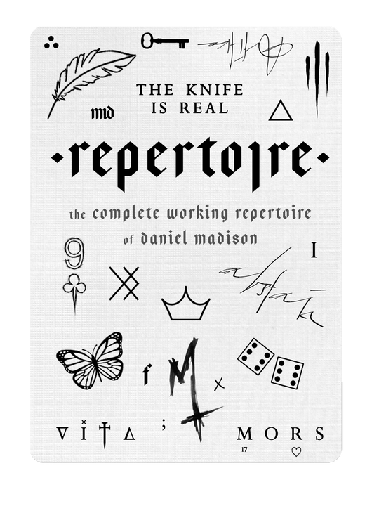 REPERTOIRE - Book and Playing Cards TATTOO Edition ( Limited to 10 ) playing cards