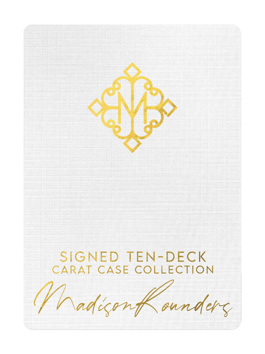 TEN-DECK MADISON ROUNDERS SET with CARAT CASES Signed by MADISON playing cards — view 2