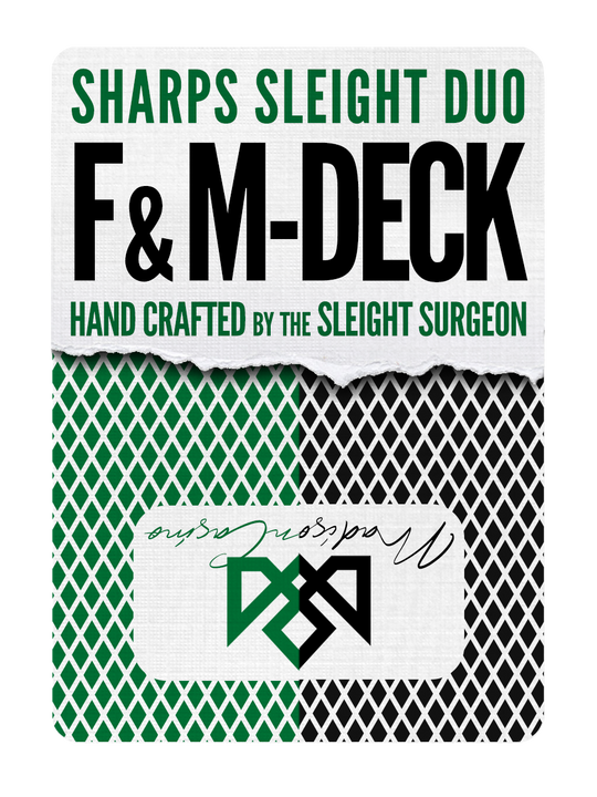 MADISON SHARPS SLEIGHT DUO (2 Decks) Green/Black playing cards