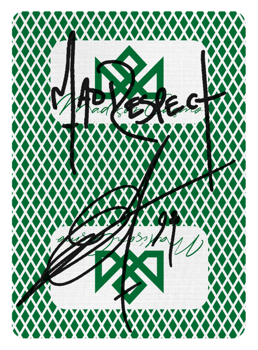 MADISON SHARPS - GREEN - SIGNED by MADISON playing cards