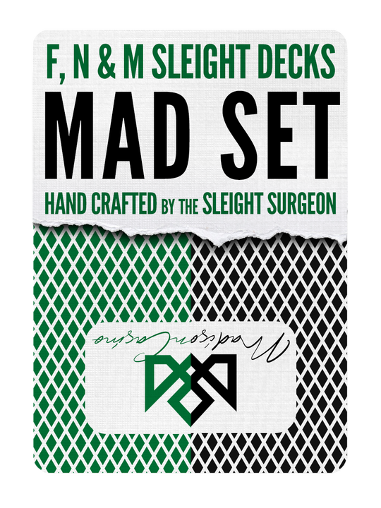 MADISON SHARPS MAD SET (3 Decks) Green/Black playing cards