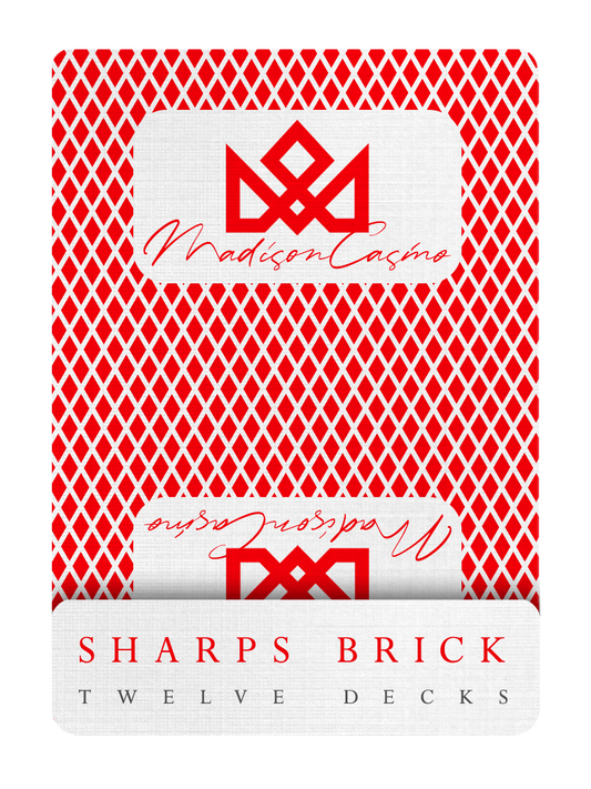 MADISON SHARPS in RED - BRICK DEAL (12 Decks)