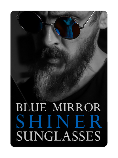 BLUE MIRRORED 'SHINER' SHADES