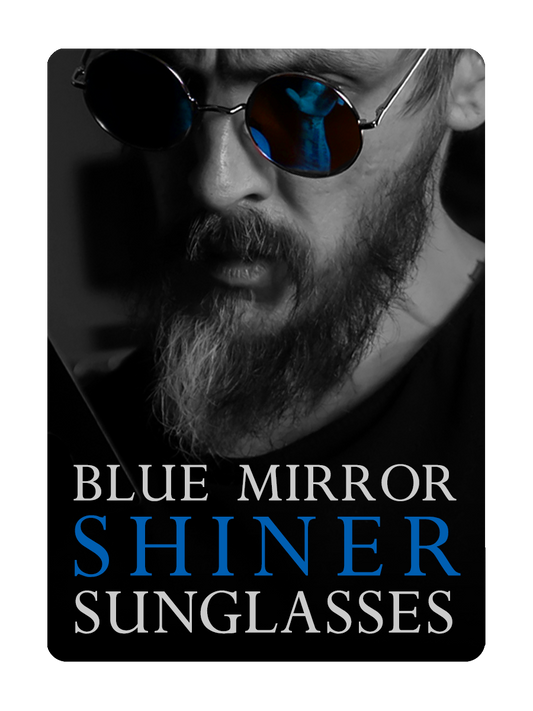BLUE MIRRORED 'SHINER' SHADES