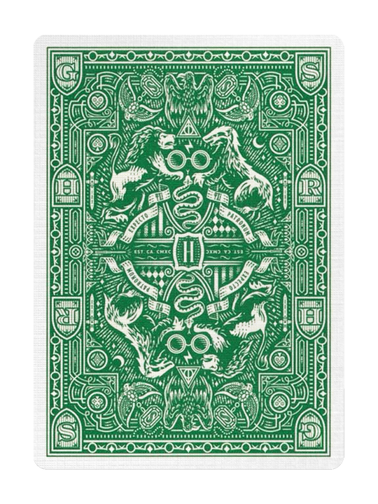 HARRY POTTER Playing Cards by theory11 (Slytherin Green) playing cards