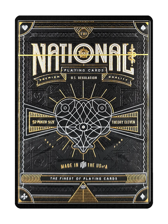 NATIONAL Playing Card 2-deck set by theory11 (Black/Green) playing cards