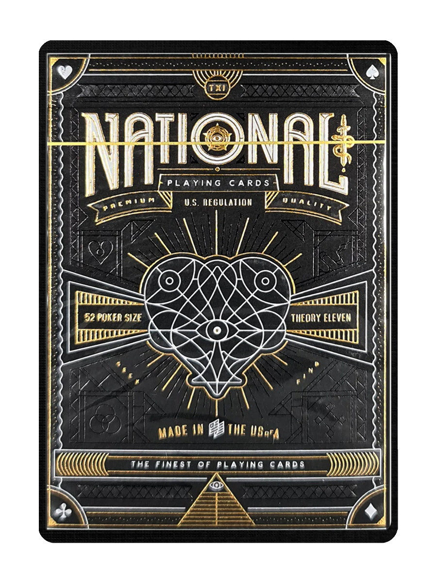 NATIONAL Playing Card 2-deck set by theory11 (Black/Green)