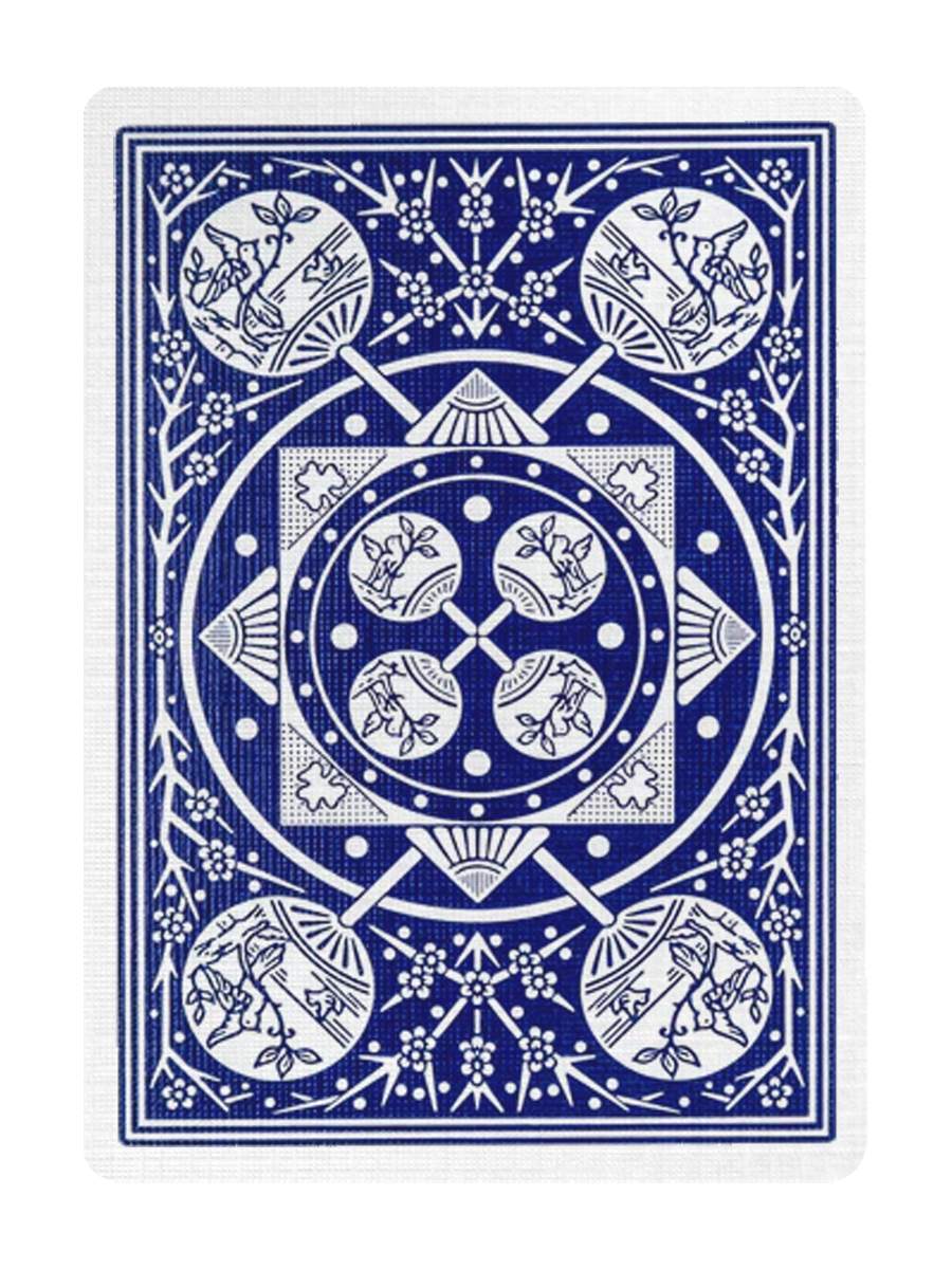 TALLY-HO Fan Back Playing Cards - RED / BLUE