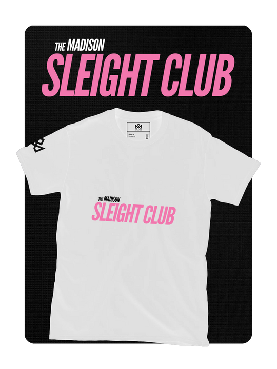 The SLEIGHT CLUB T-Shirt (White) playing cards
