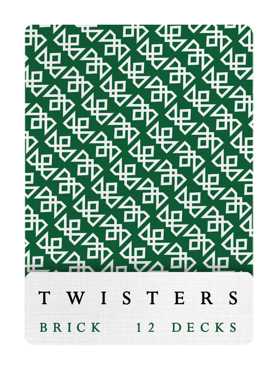 MADISON GREEN TWISTERS Playing Cards - BRICK DEAL playing cards