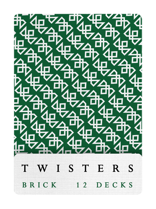 MADISON GREEN TWISTERS Playing Cards - BRICK DEAL