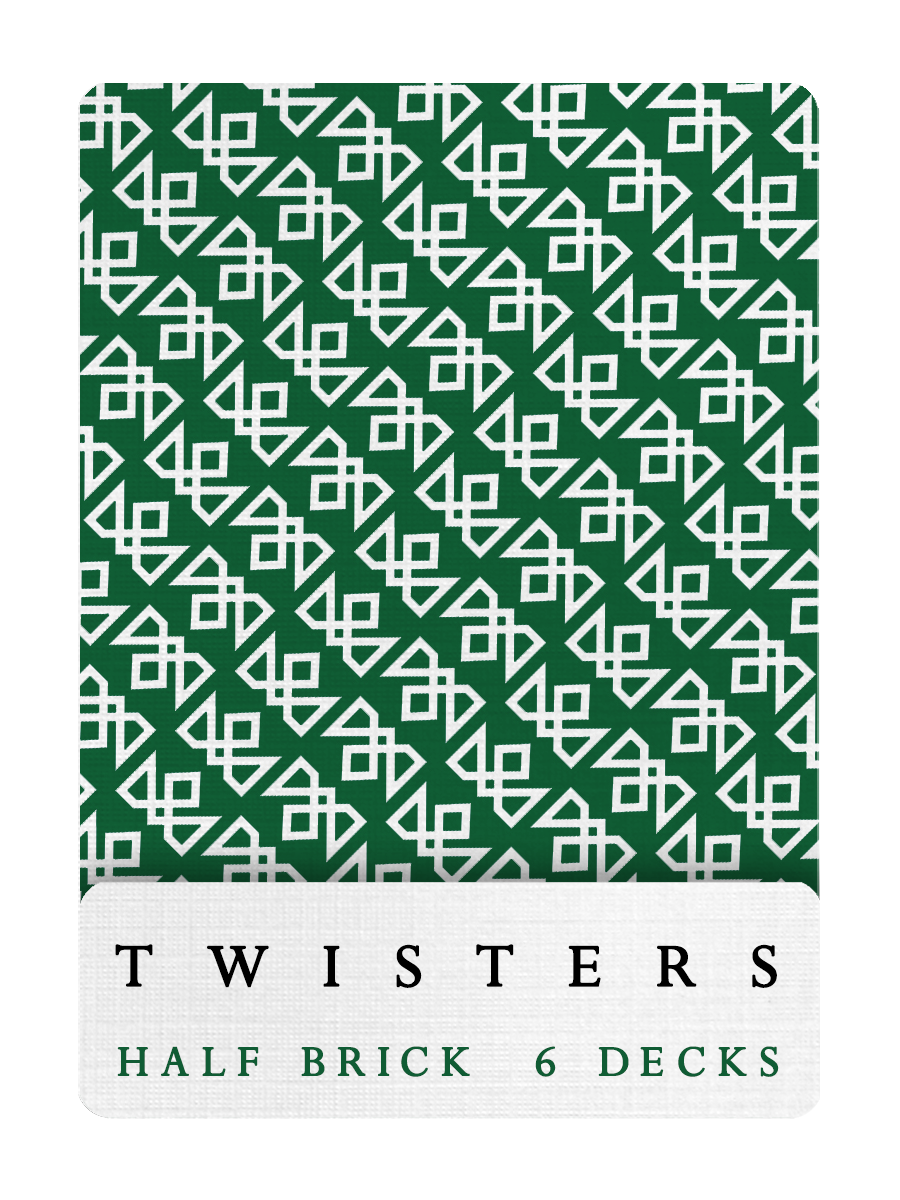 MADISON GREEN TWISTERS Playing Cards - HALF BRICK DEAL