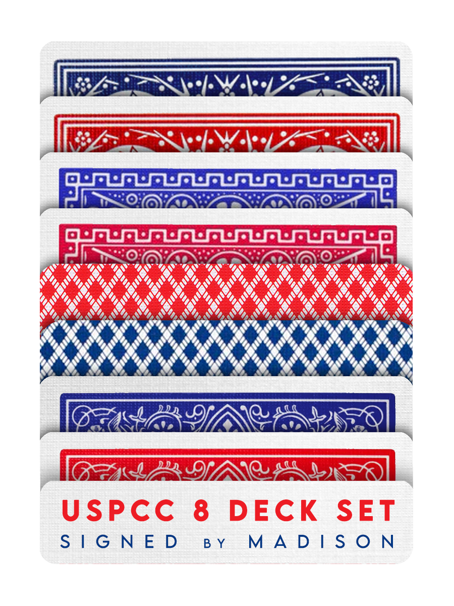USPCC 8-DECK SET Signed by MADISON