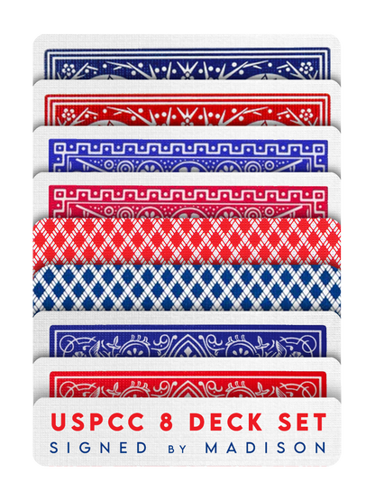 USPCC 8-DECK SET Signed by MADISON