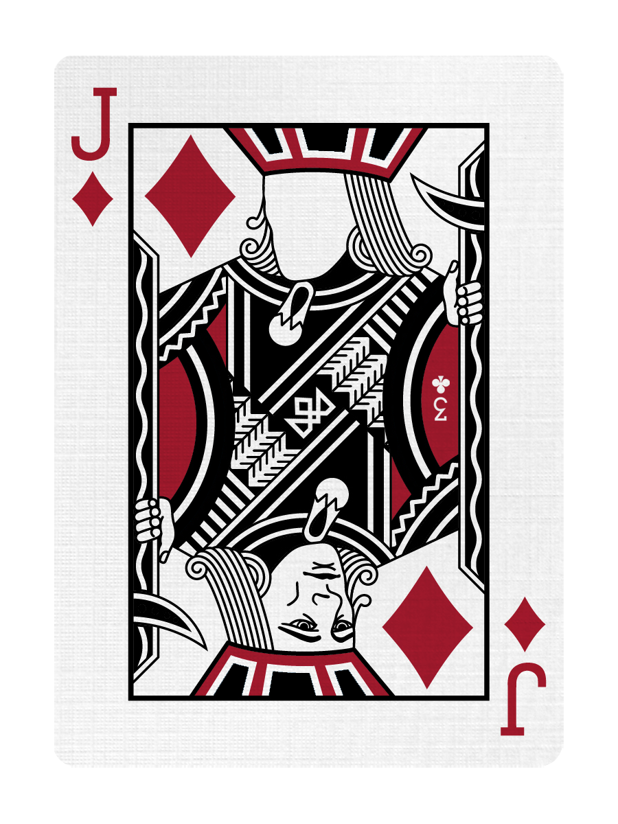 JACK of DIAMONDS - CUSTOM COURT CARD playing cards — view 2