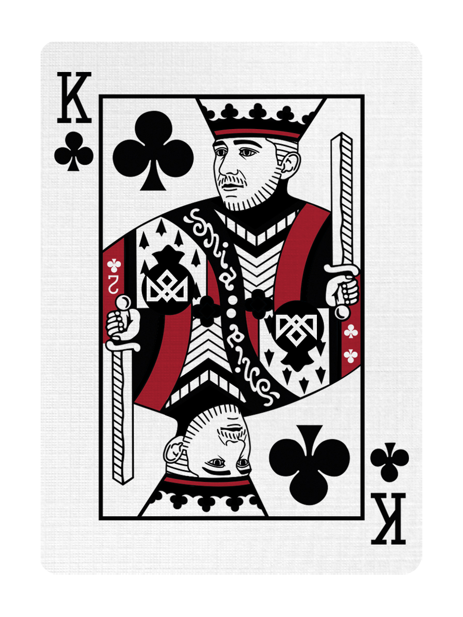 KING of CLUBS - CUSTOM COURT CARD playing cards — view 3