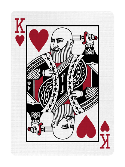 KING of HEARTS - CUSTOM COURT CARD playing cards — view 3