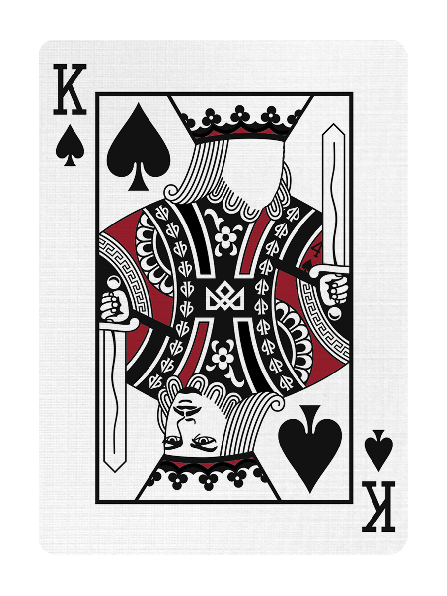 KING of SPADES - CUSTOM COURT CARD playing cards — view 2