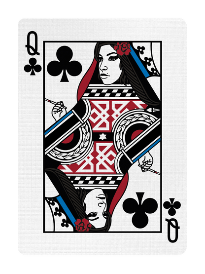 QUEEN of CLUBS - CUSTOM COURT CARD