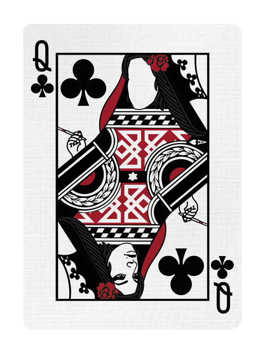 QUEEN of CLUBS - CUSTOM COURT CARD playing cards — view 2