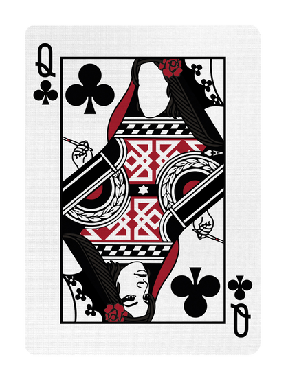 QUEEN of CLUBS - CUSTOM COURT CARD playing cards — view 2