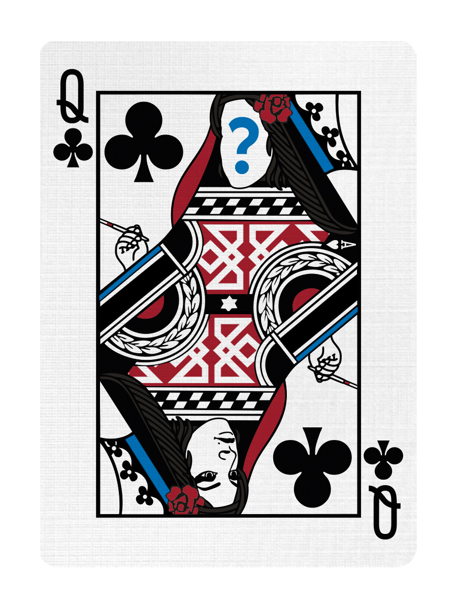 QUEEN of CLUBS - CUSTOM COURT CARD