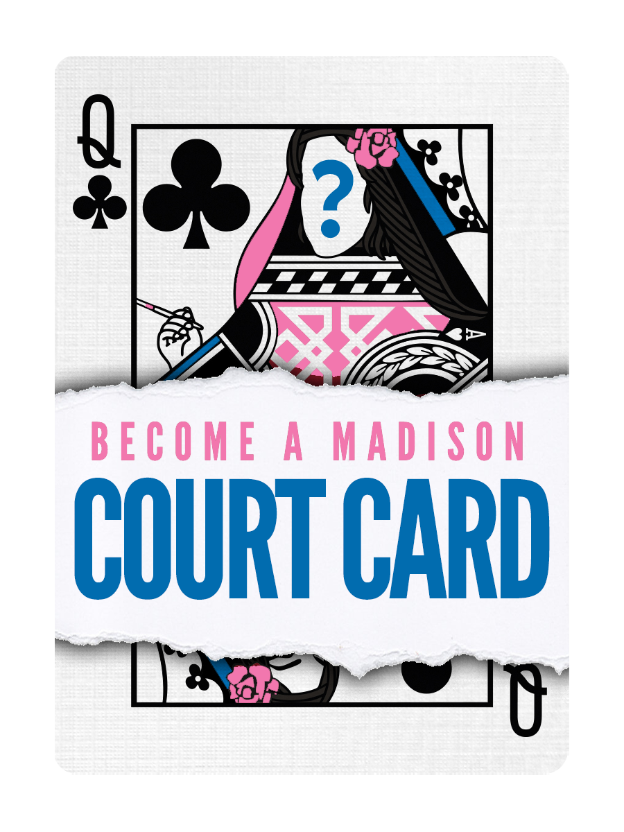 QUEEN of CLUBS - CUSTOM COURT CARD