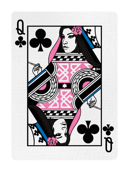QUEEN of CLUBS - CUSTOM COURT CARD