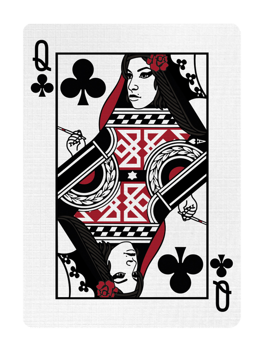 QUEEN of CLUBS - CUSTOM COURT CARD playing cards — view 3