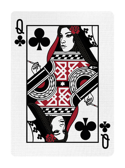 QUEEN of CLUBS - CUSTOM COURT CARD playing cards — view 3