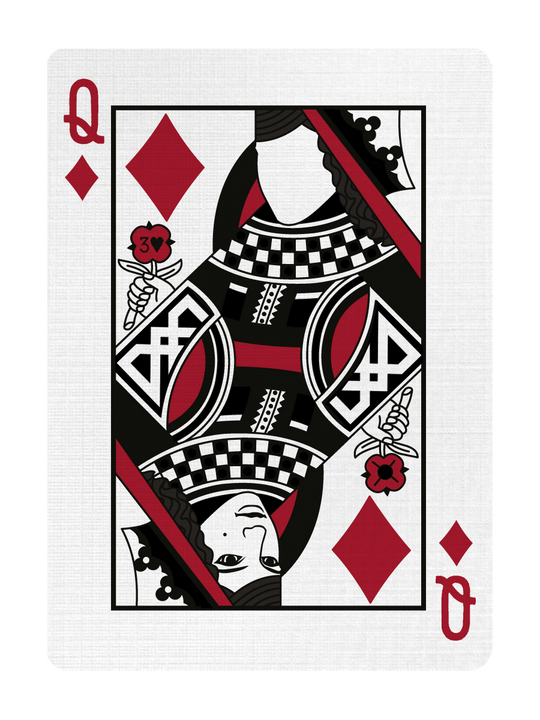 QUEEN of DIAMONDS - CUSTOM COURT CARD playing cards — view 2