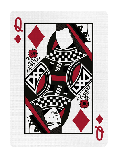 QUEEN of DIAMONDS - CUSTOM COURT CARD playing cards — view 2
