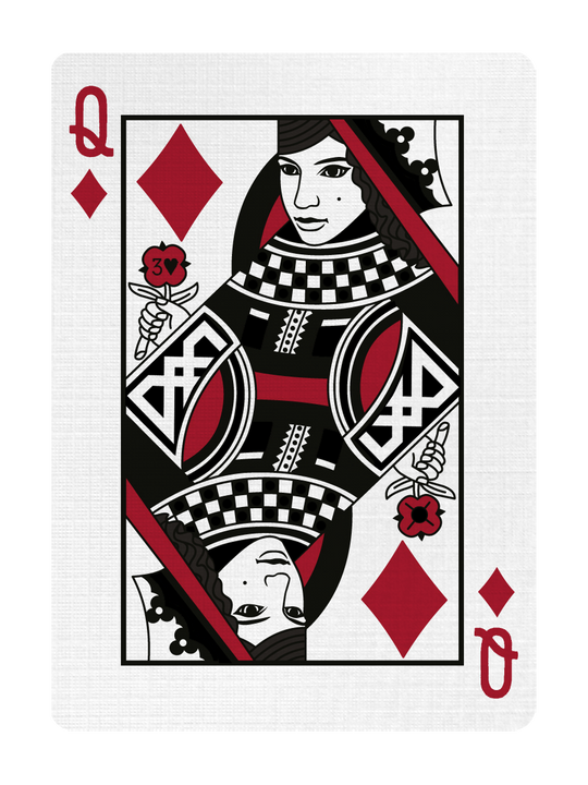 QUEEN of DIAMONDS - CUSTOM COURT CARD playing cards — view 3