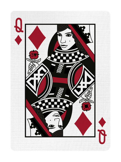 QUEEN of DIAMONDS - CUSTOM COURT CARD playing cards — view 3
