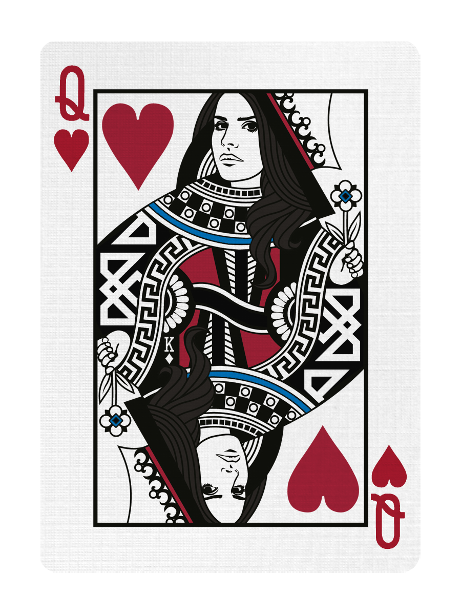 QUEEN of HEARTS - CUSTOM COURT CARD