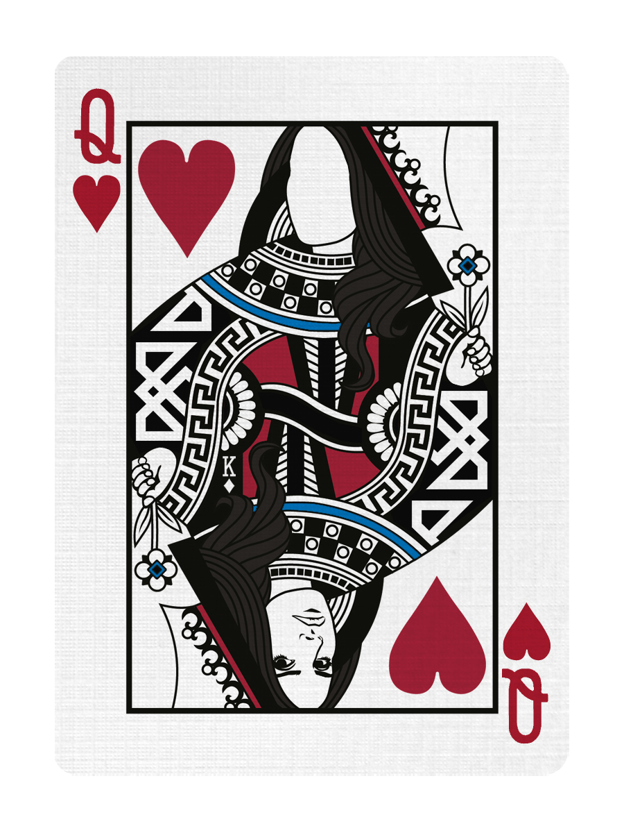 QUEEN of HEARTS - CUSTOM COURT CARD