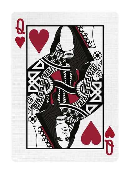 QUEEN of HEARTS - CUSTOM COURT CARD playing cards — view 2