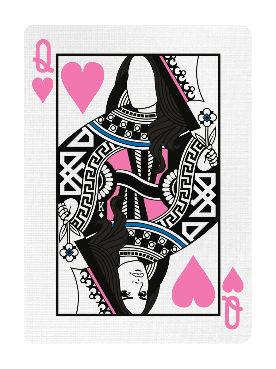 QUEEN of HEARTS - CUSTOM COURT CARD