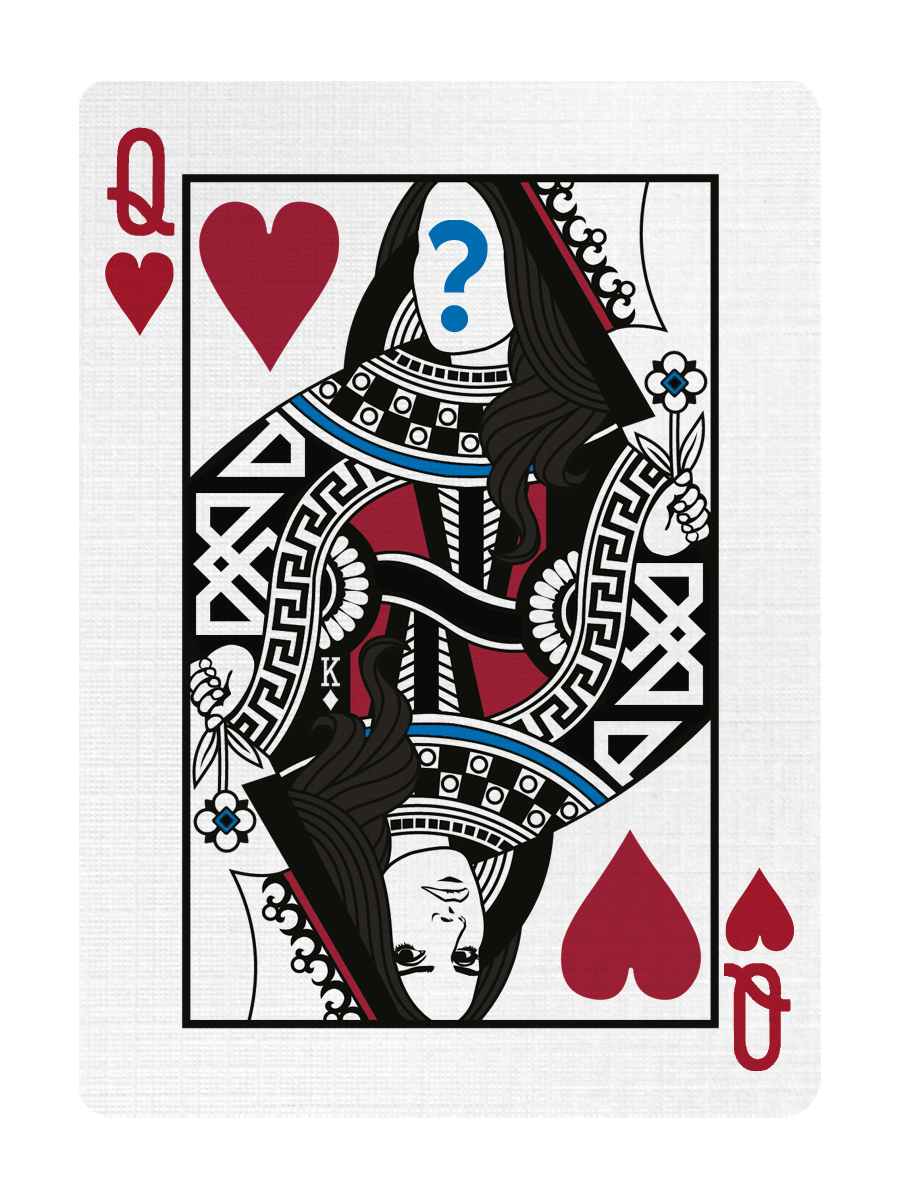 QUEEN of HEARTS - CUSTOM COURT CARD