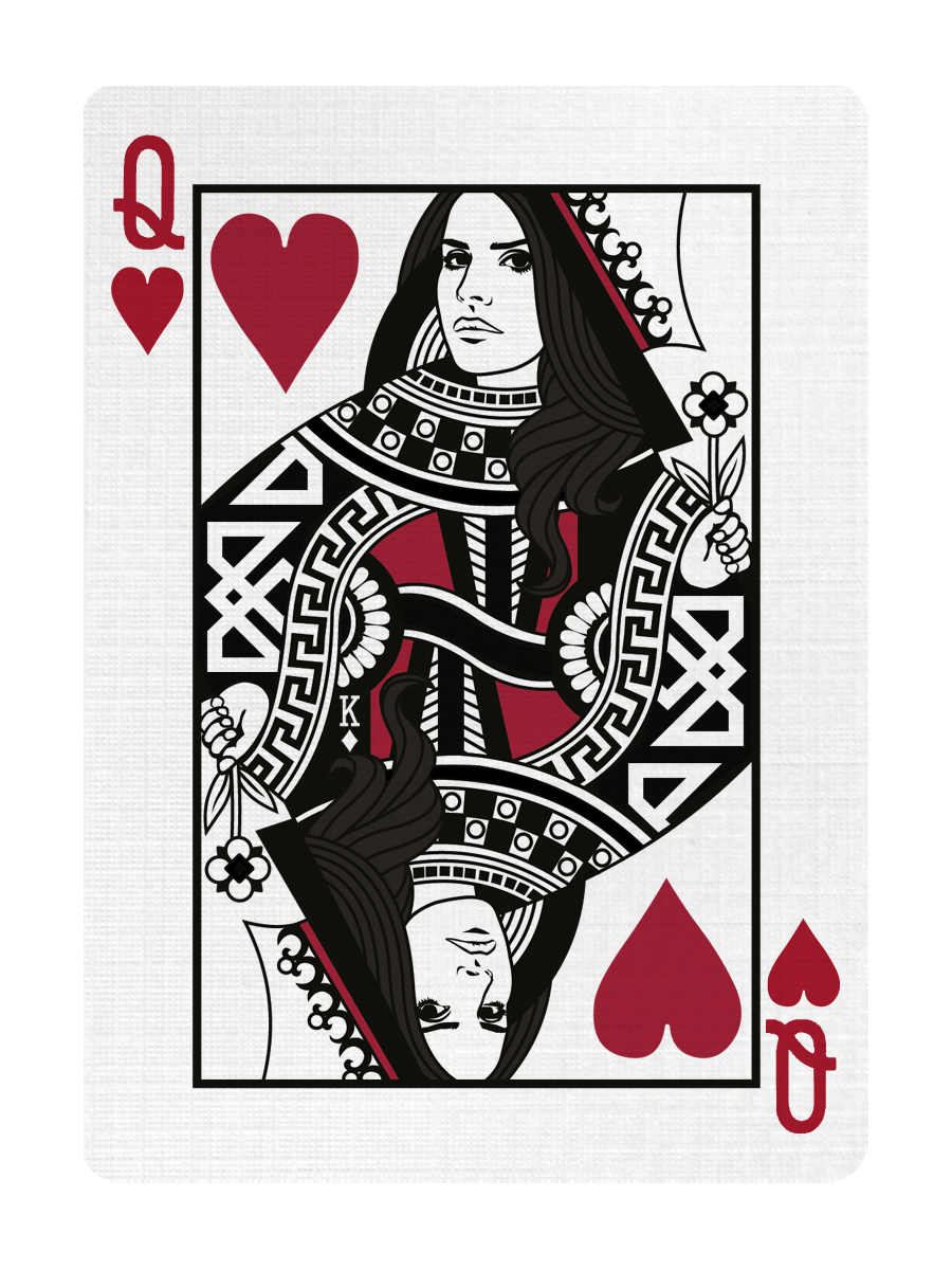 QUEEN of HEARTS - CUSTOM COURT CARD playing cards — view 3