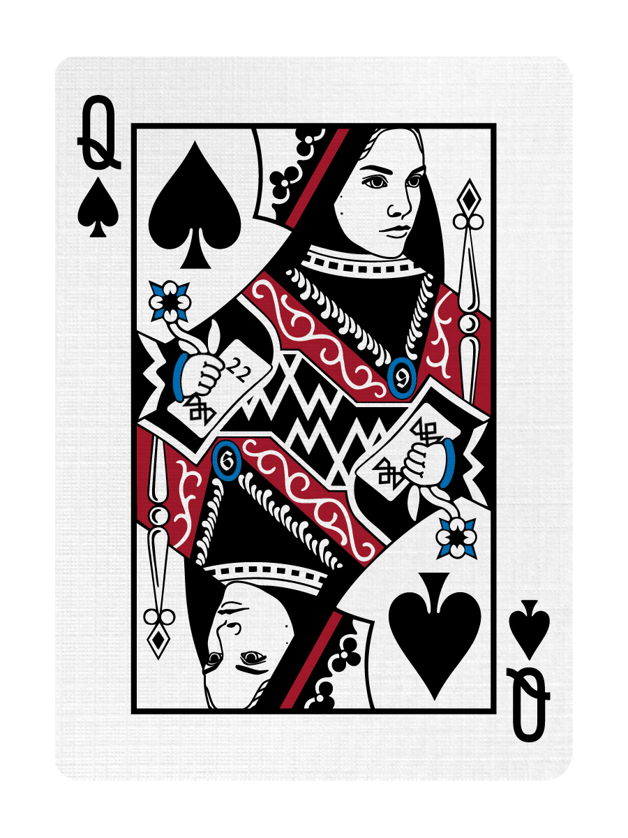 QUEEN of SPADES - CUSTOM COURT CARD