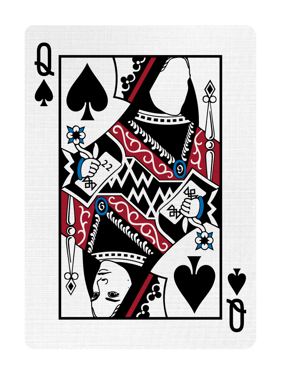 QUEEN of SPADES - CUSTOM COURT CARD