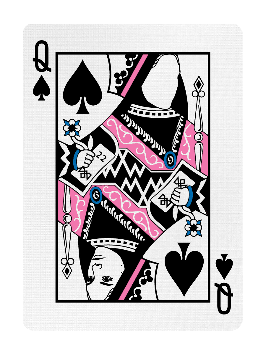 QUEEN of SPADES - CUSTOM COURT CARD