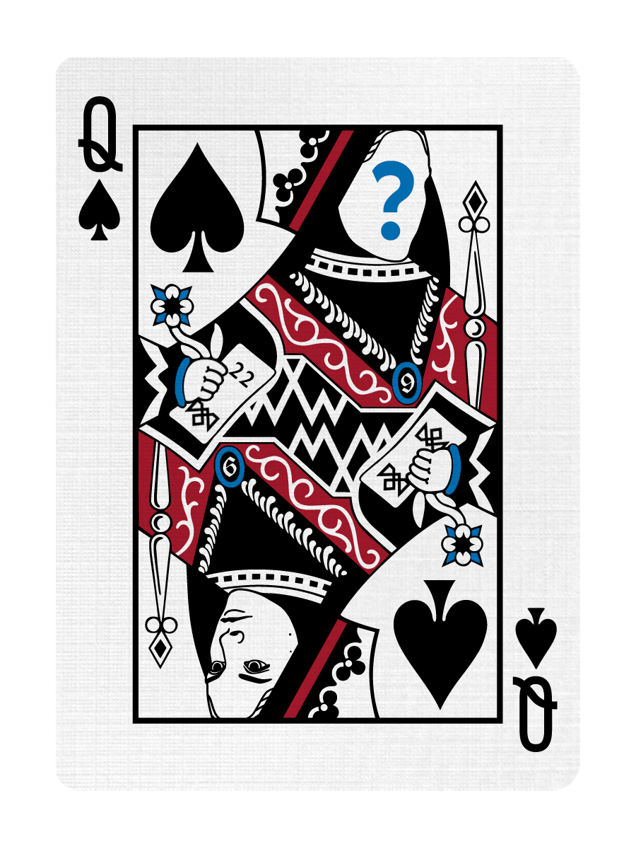 QUEEN of SPADES - CUSTOM COURT CARD