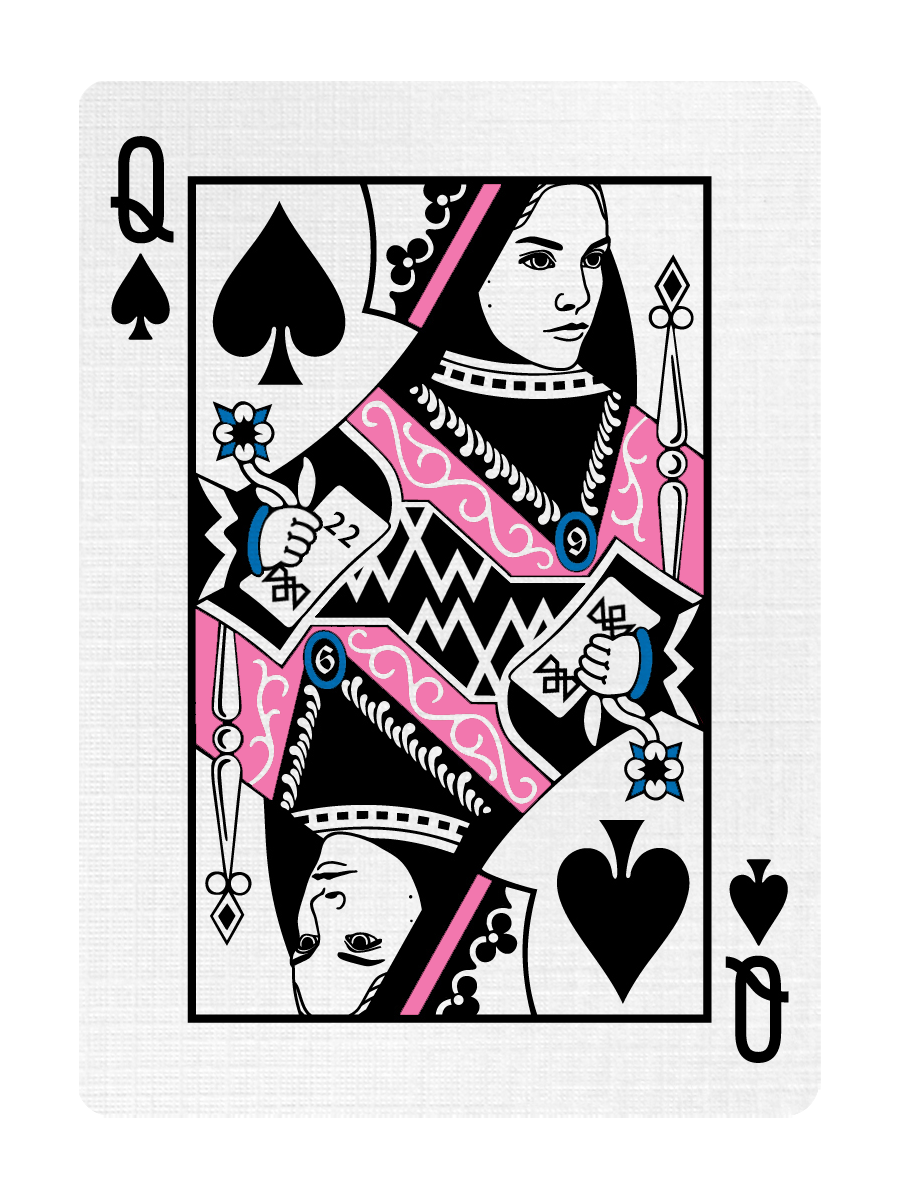 QUEEN of SPADES - CUSTOM COURT CARD