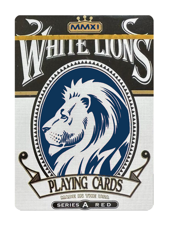 WHITE LIONS SERIES A (BLUE) UNCUT SHEET - Signed by David Blaine playing cards