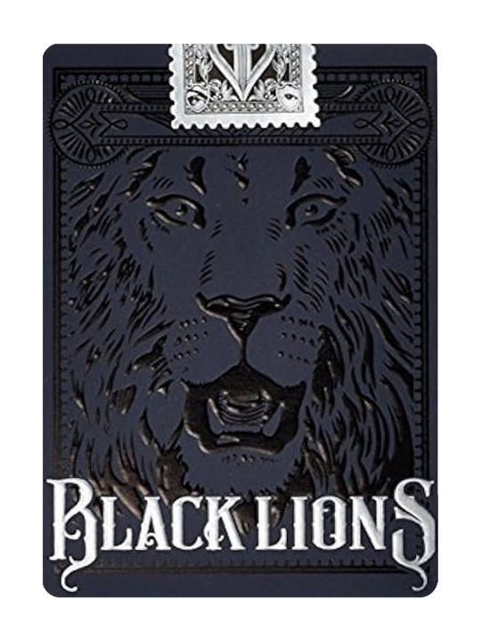 BLACK LIONS by DAVID BLAINE (Black Tuck/Silver Foil) BRICK DEAL playing cards