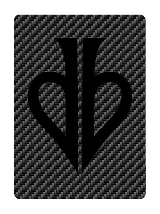 db CARBON FIBRE Card Clip & SKULL & BONES VIP - SIGNED by DAVID BLAINE playing cards