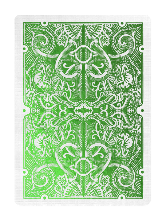 GREEN GATORBACKS by DAVID BLAINE (Green Gator/White Tuck) playing cards — view 2